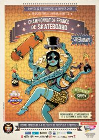 Championnat de France de skateboard. Du 25 au 26 janvier 2014 à Nantes. Loire-Atlantique.  13H00